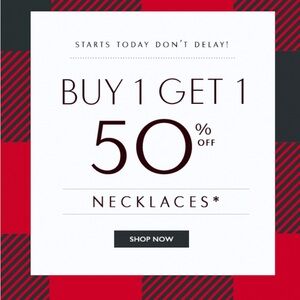 Early Black Friday all jewelry Buy one get 50% on the second one 🎀🛍